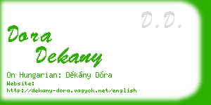 dora dekany business card
