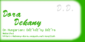 dora dekany business card